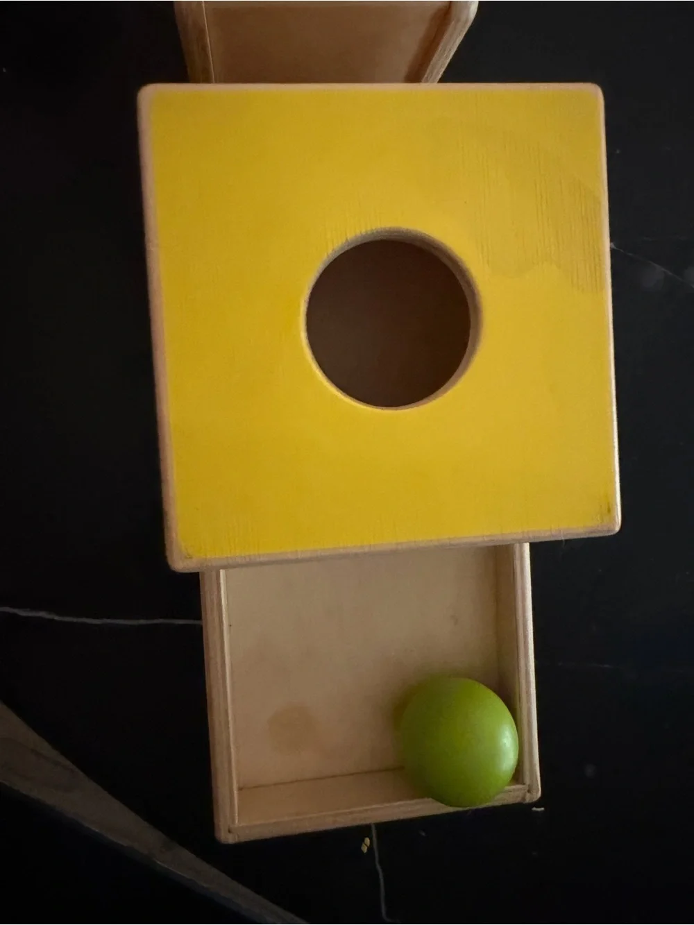 Lovevery Wooden Ball Drop Learning Set - Yellow & Lime